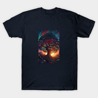 Color Tree at Night T-Shirt